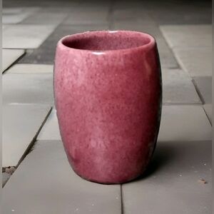 Vintage 3.5" Kansas Dryden Pottery Juice Tumbler  Mauve